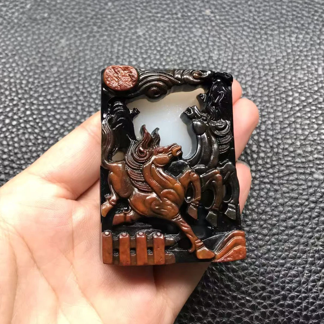 和田玉马牌,实物漂亮,