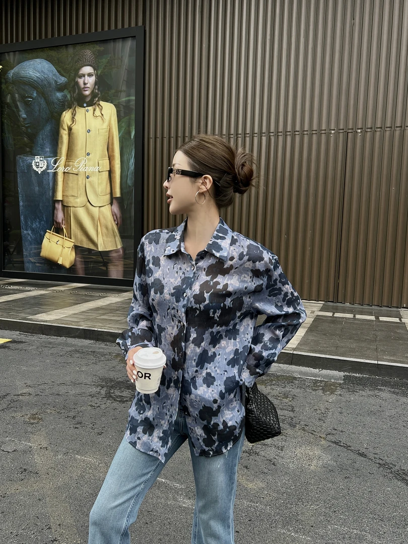 【海岛日记】满分进口120支苎麻防晒衬衫25年春夏朦胧感度假风衬衫