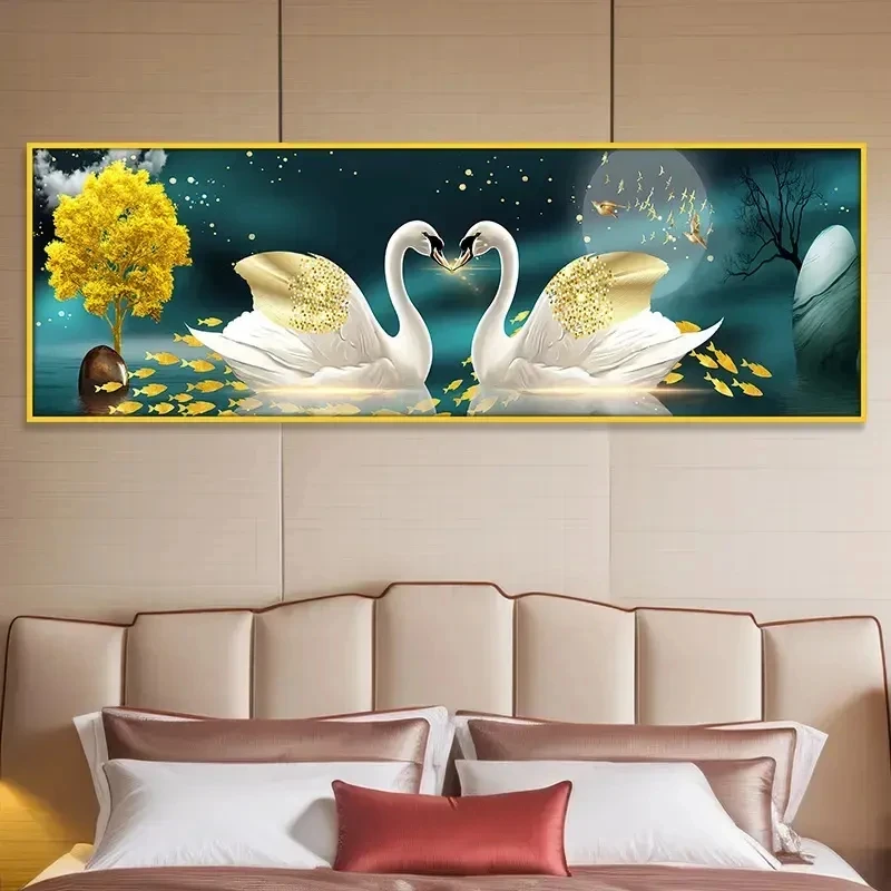 轻奢卧室床头装饰画贴画自粘客厅房间主卧酒店背景墙画简约挂壁画