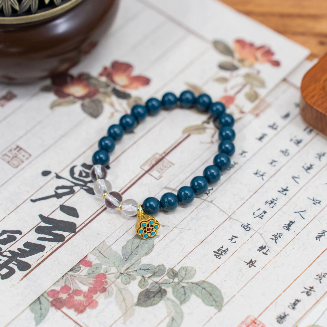 艺芬香馆-（A39）0.8蓝药师/莲花小提溜/单圈DIY【101】