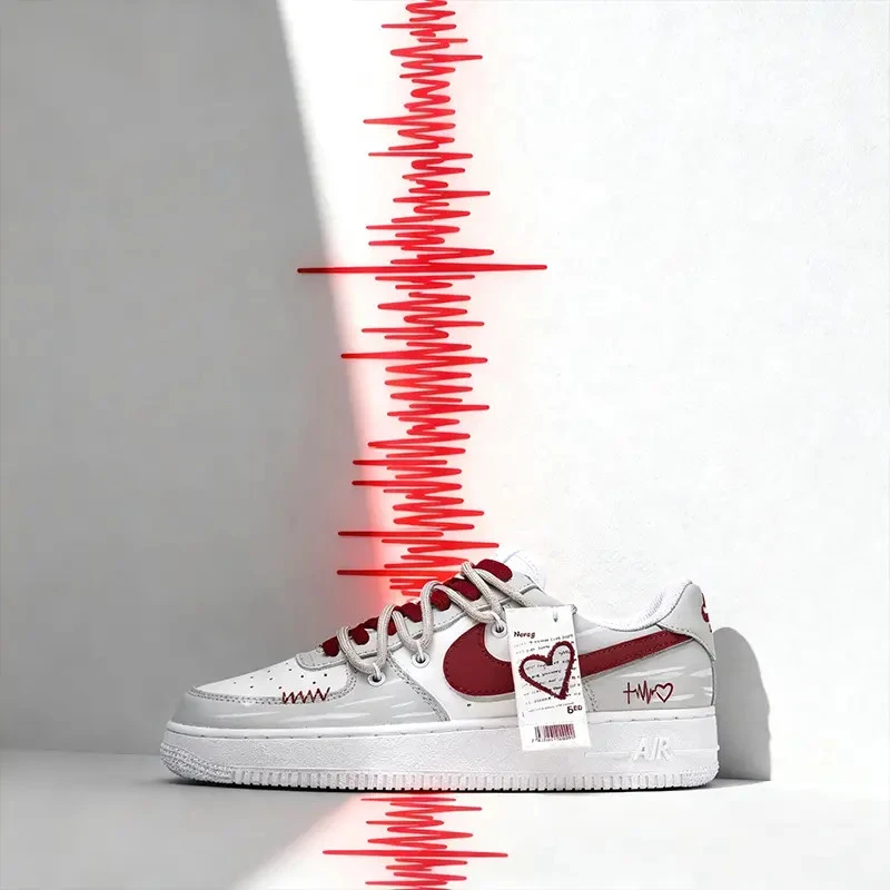 【定制球鞋】Nike Air Force1 情书简约潮流时尚百搭个性涂鸦 耐磨