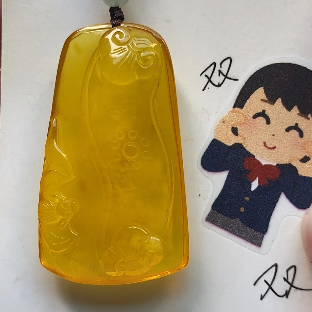 定制琥珀未镶嵌如意