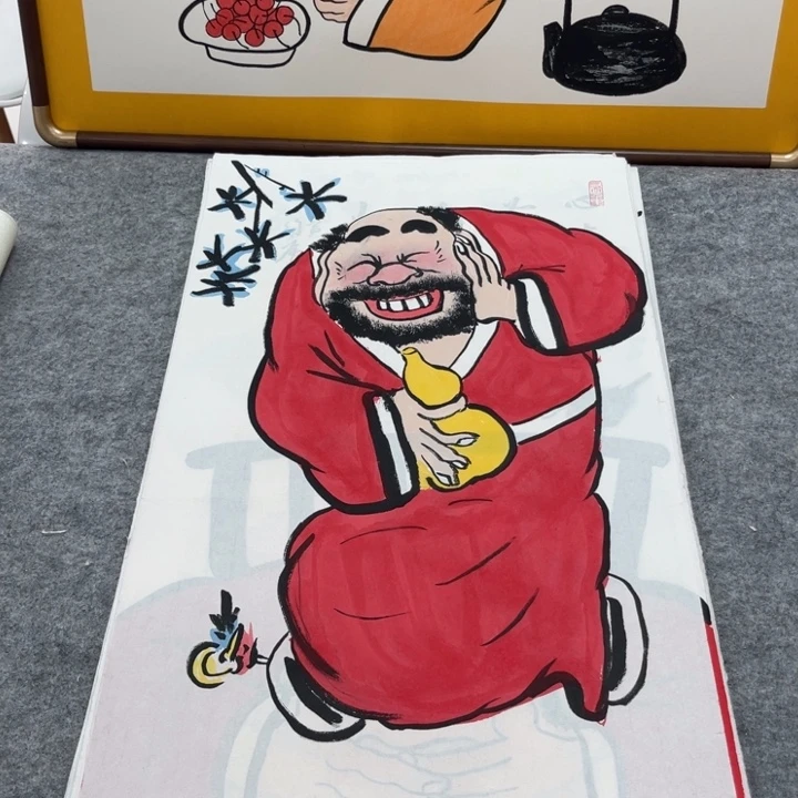 国画手绘禅意画一物一拍
