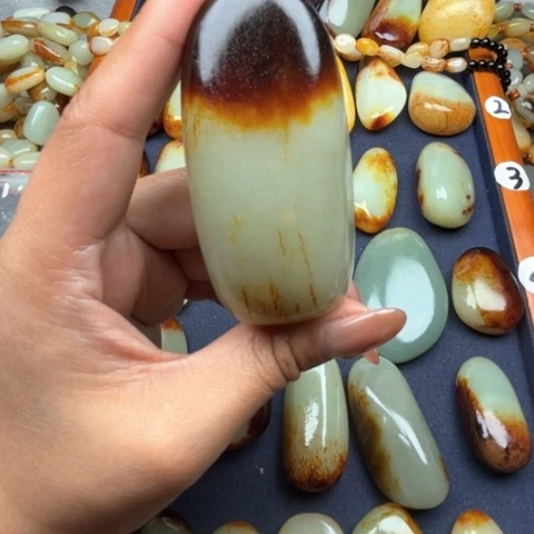 和田玉颈饰未镶嵌福*呀