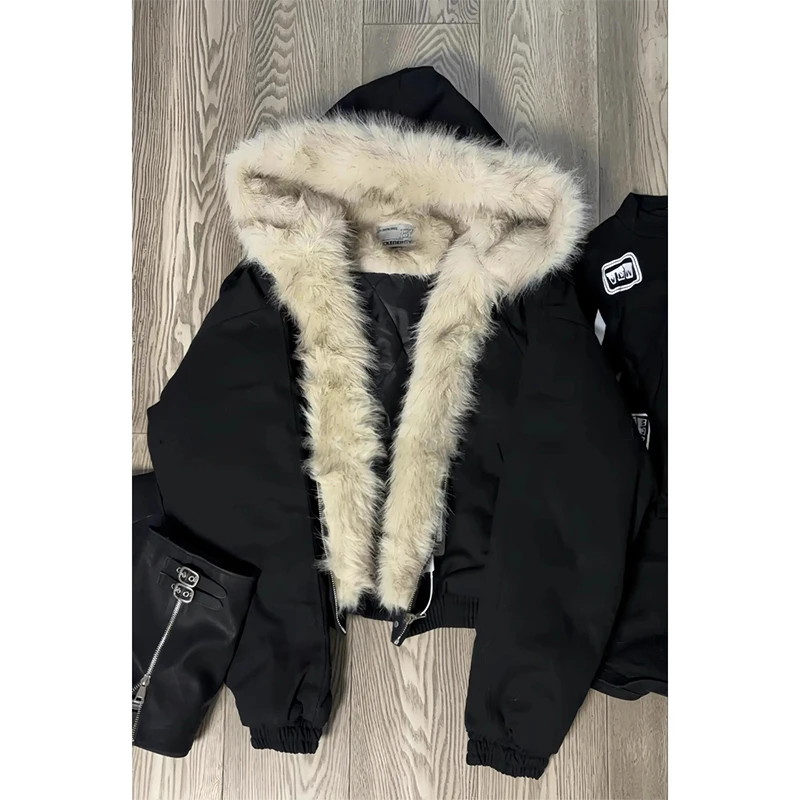 加绒加厚座山雕棉衣男款冬季美式潮牌休闲棉服hiphop高街痞帅外套