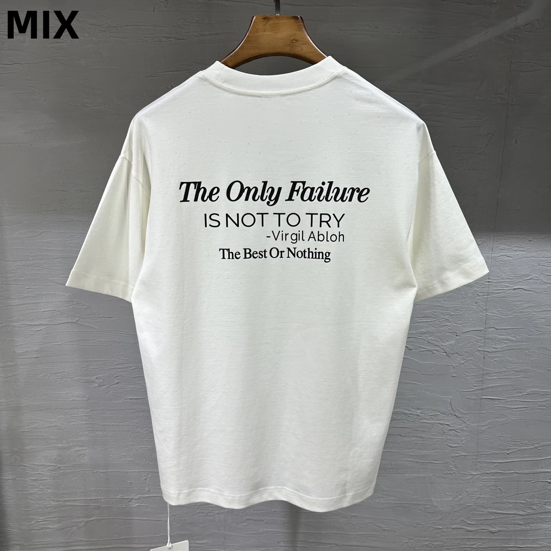 烫钻满天星字母印花T恤潮牌设计感高品质男士宽松版型短袖95080