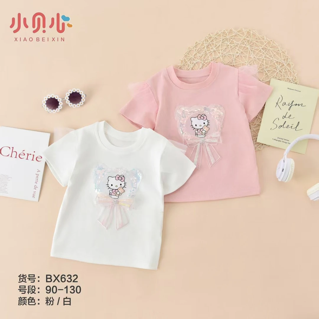 BX632卡通圆领T恤（粉色KT）