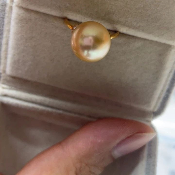 手绳18K金镶嵌海水珍珠