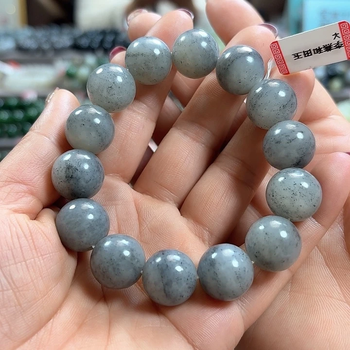 和田玉手链未镶嵌新疆青花卡16