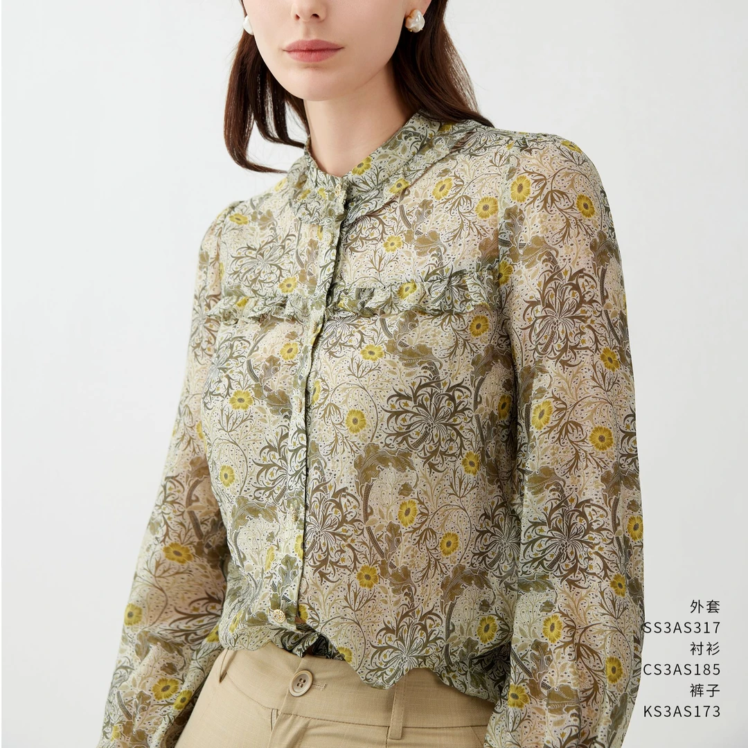 【达人专享】2025春季碎花衬衫CS3AS185