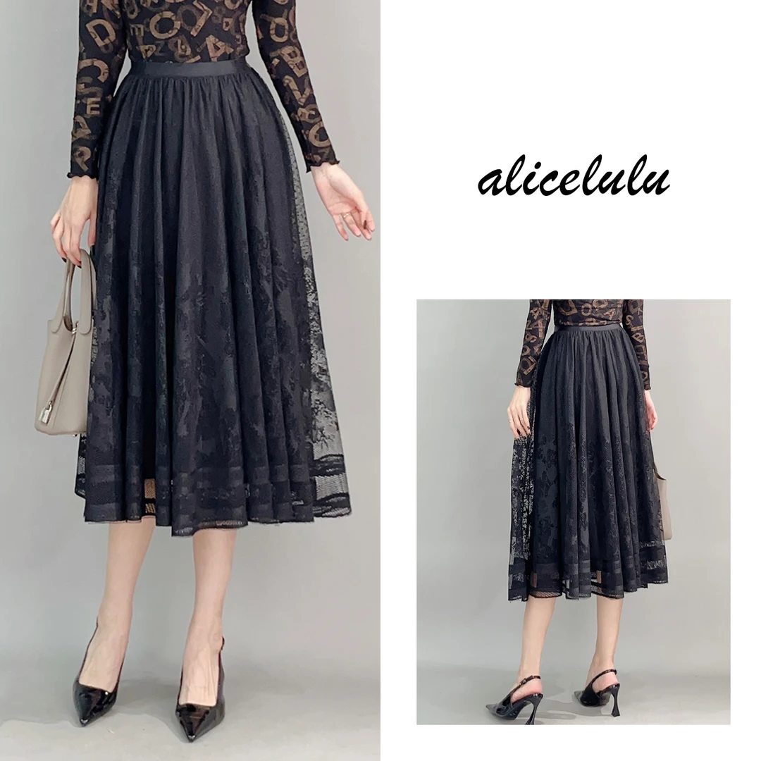 1 ALICE “月夜之约”半身裙 网纱蕾丝 蓬松浪漫 S622127J