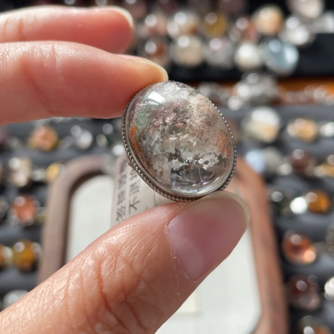 M***N水晶戒指银S925镶嵌
