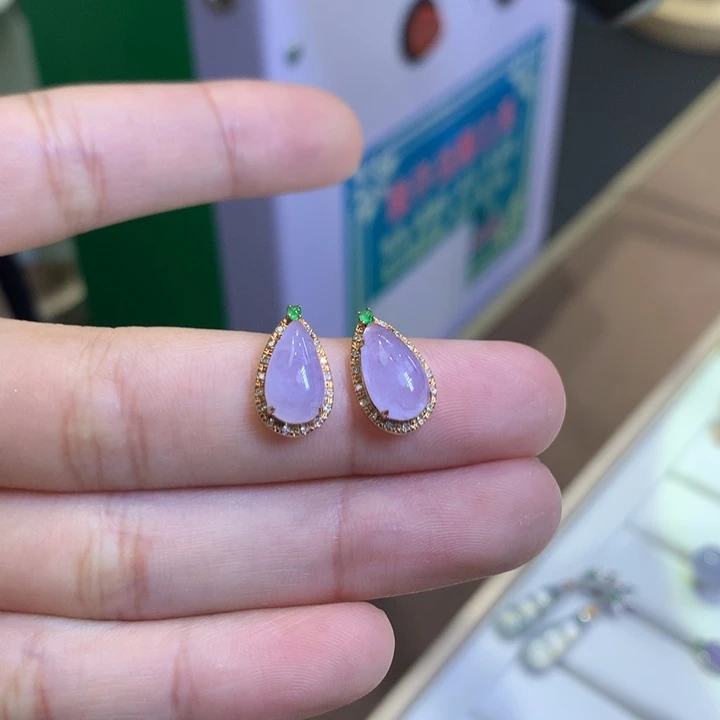 颈饰18K金镶嵌翡翠翡翠