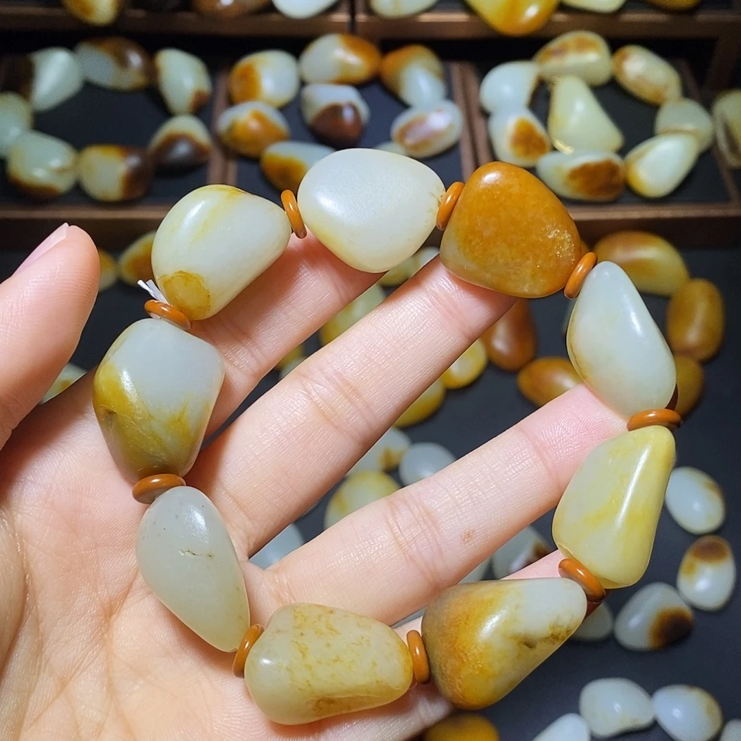 和田玉未镶嵌手链