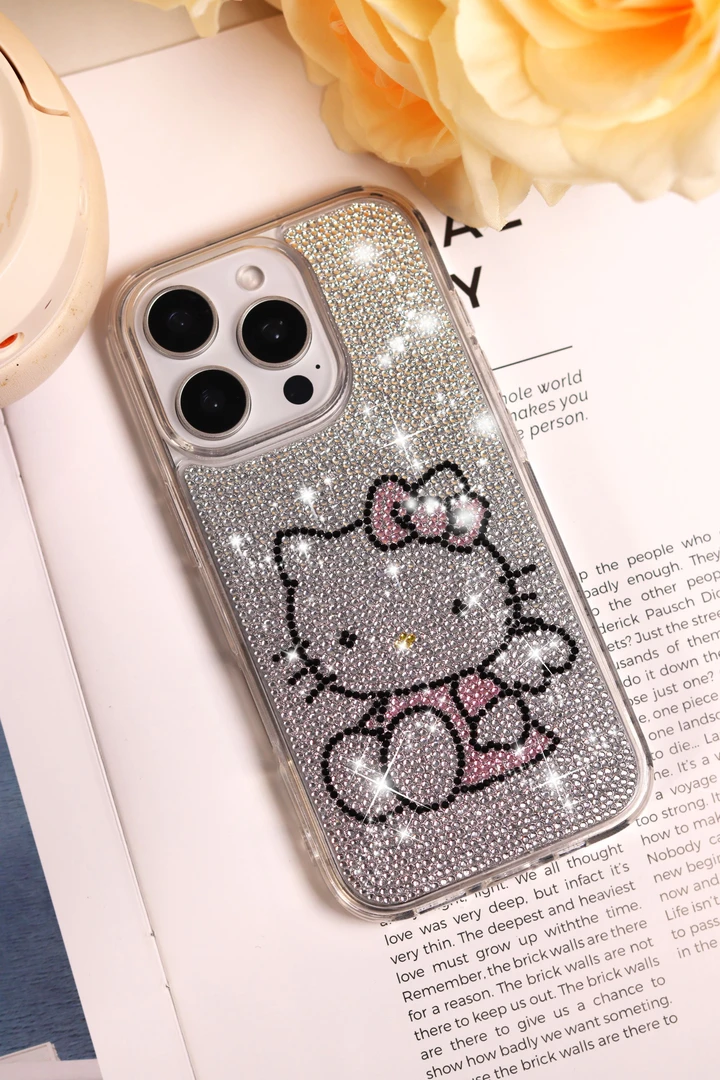 适用苹果的水钻镶钻手机壳iphone14promax苹果15防摔16pro少女
