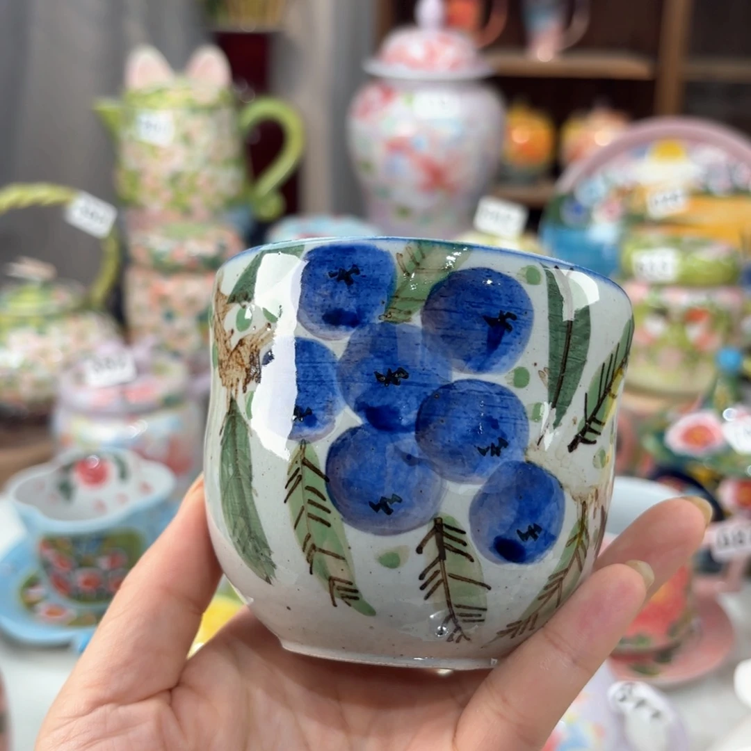 景德镇手绘高温釉下彩陶瓷茶具