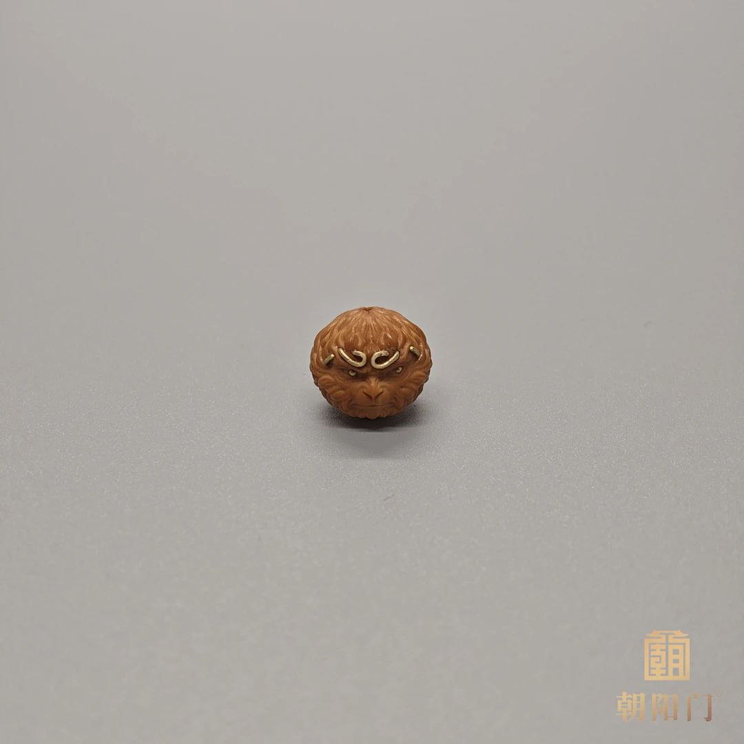 【0319】猴头核桃雕刻“大圣”单珠16mm左右精工制作纹路清晰百搭