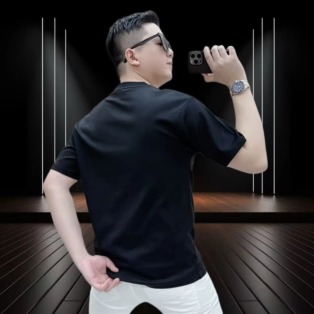 夏季新款潮牌时尚字母圆领短袖t恤男韩版潮流休闲百搭男装上衣T恤