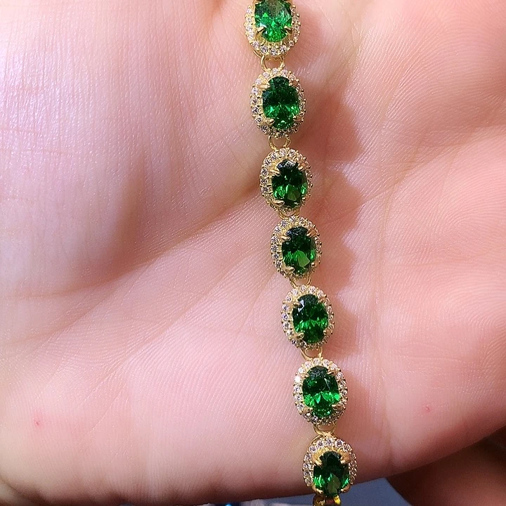 透辉石手链银S925镶嵌