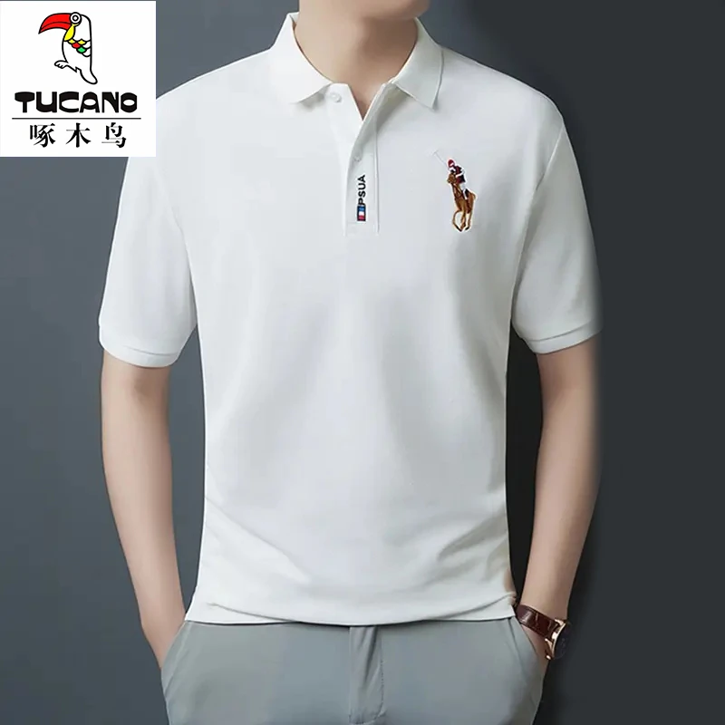 TUCANO/啄木鳥短袖polo衫男士高档t恤有领刺绣中青年半袖体恤夏季