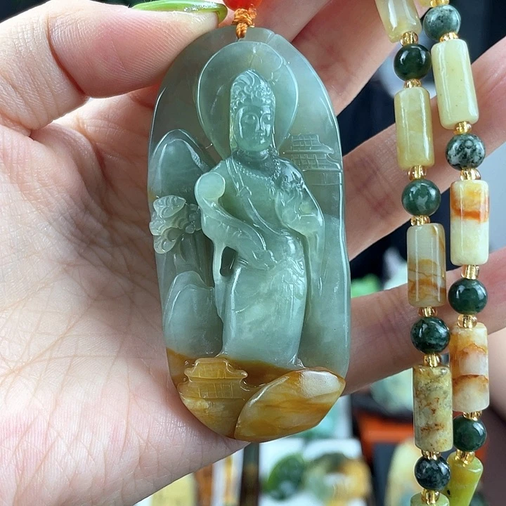 蛇纹石玉未镶嵌颈饰