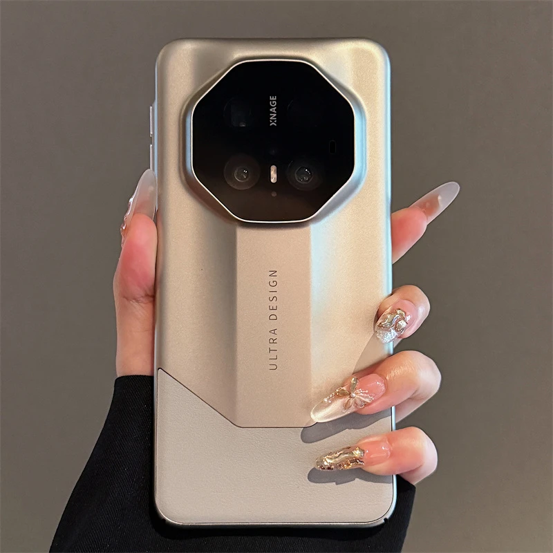 秒变非凡大师纳帕皮纹拼接适用华为mate70pro手机壳60pro时尚RS硬