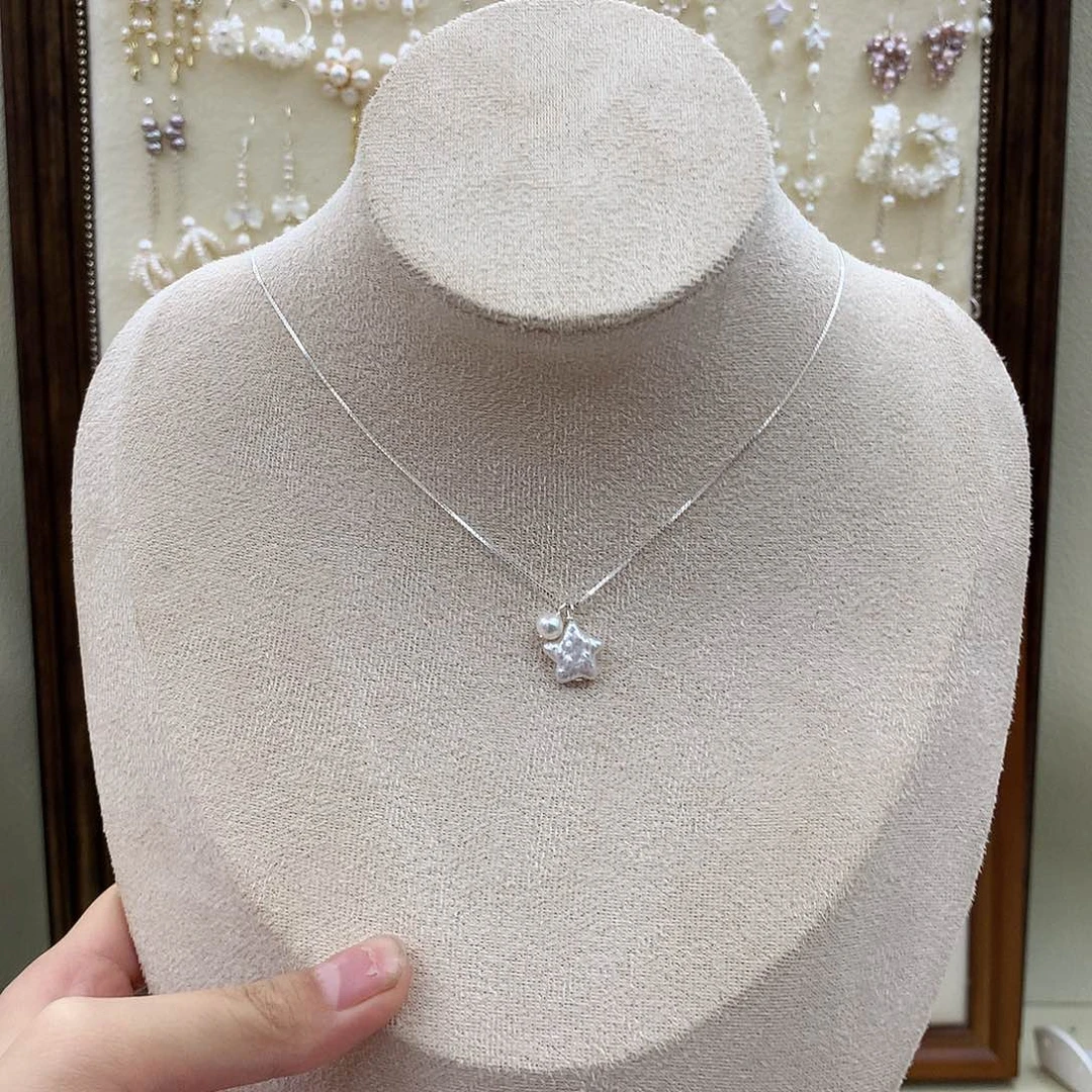 银S925镶嵌耳饰淡水珍珠