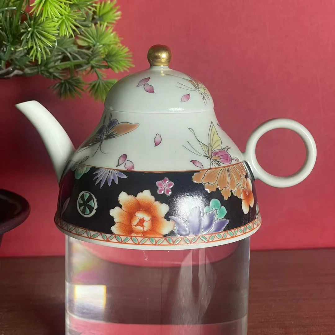 雨溪 百花戏蝶茶壶 00047