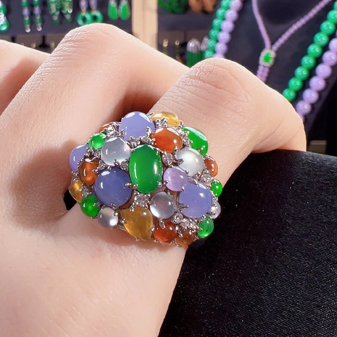 翡翠18K金镶嵌戒指签收后24小时鉴赏期