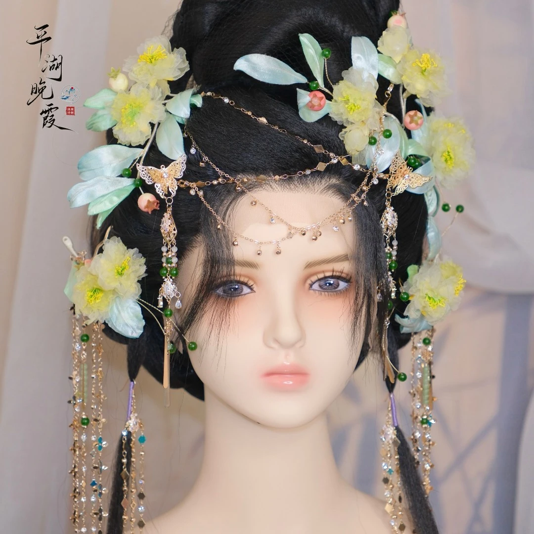 平湖晚霞古风饰品 【达人专属】2025版十二花神真丝烫花之五月石榴