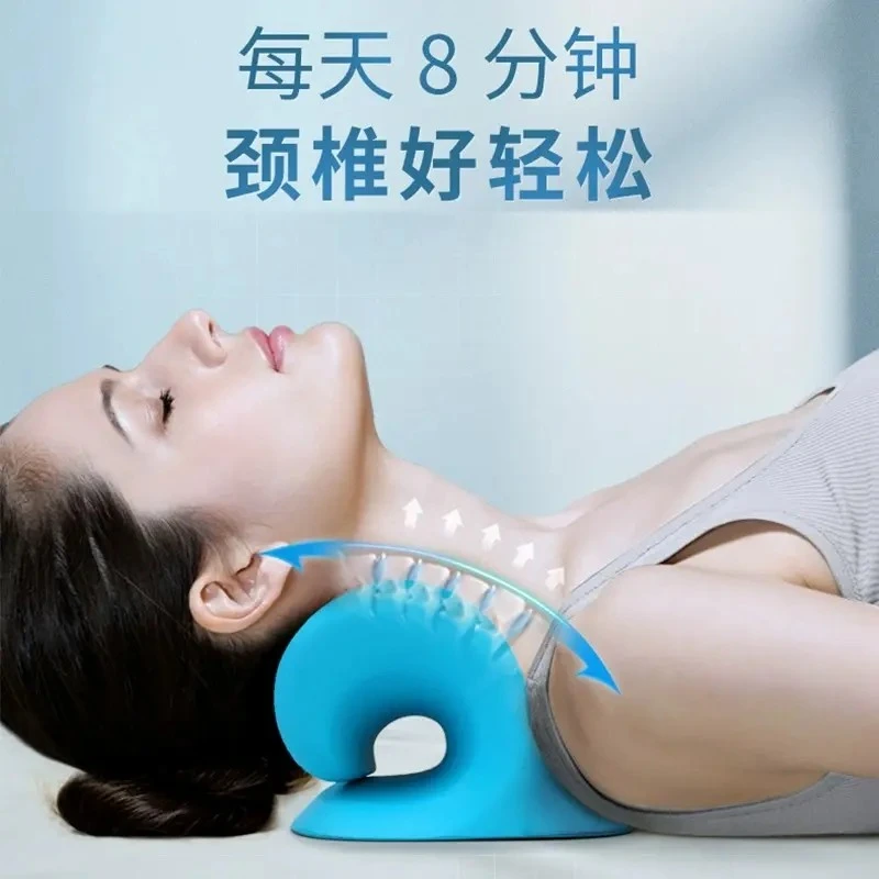 升级加强版颈部按摩枕家用舒缓颈肩压力颈部支撑指压枕xy