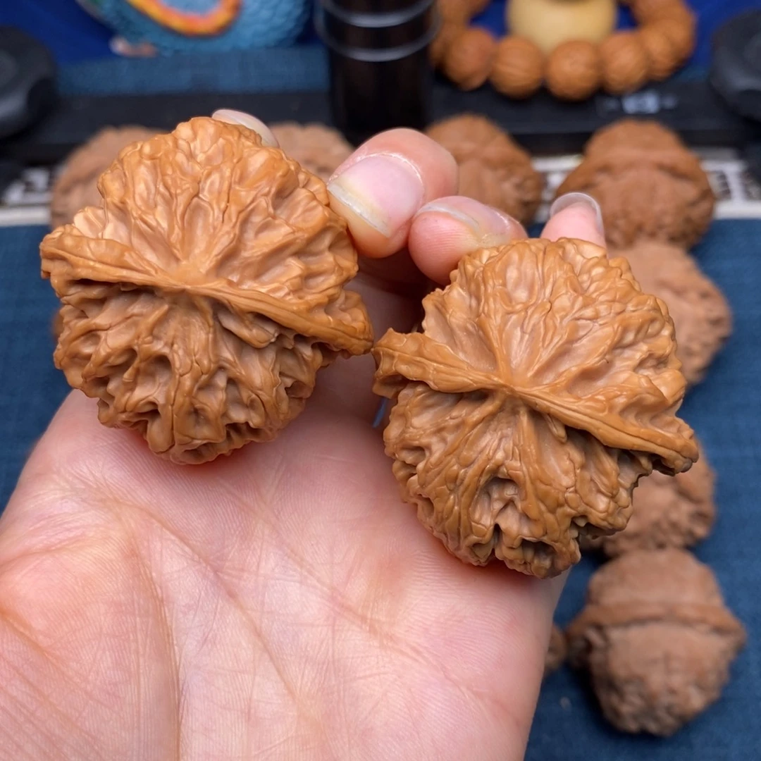 文玩核桃把件42圆球苹果园