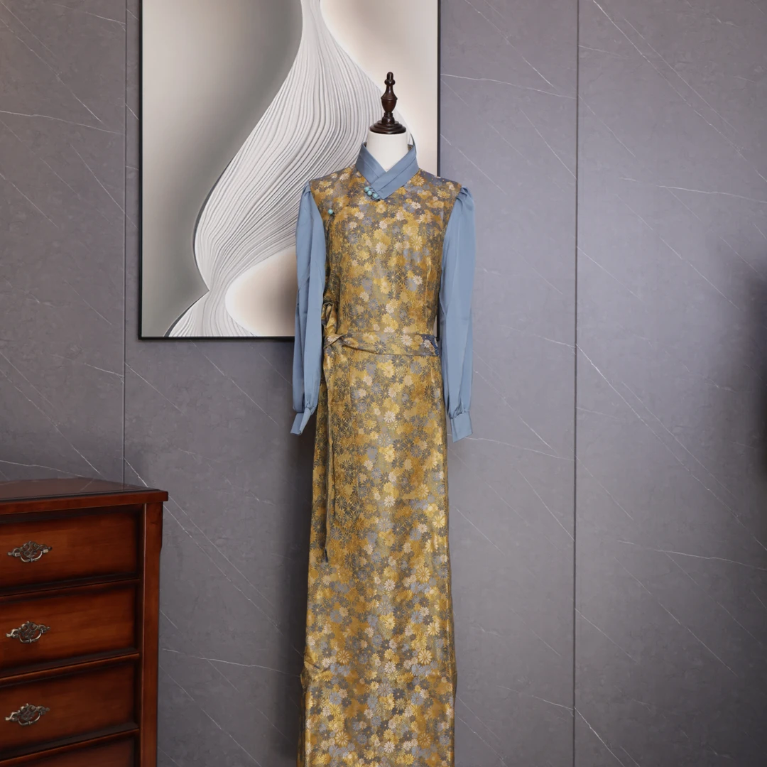 【清仓福利】藏式刺绣泡泡袖立领气质断码福利清仓特惠博拉裙BLQ124