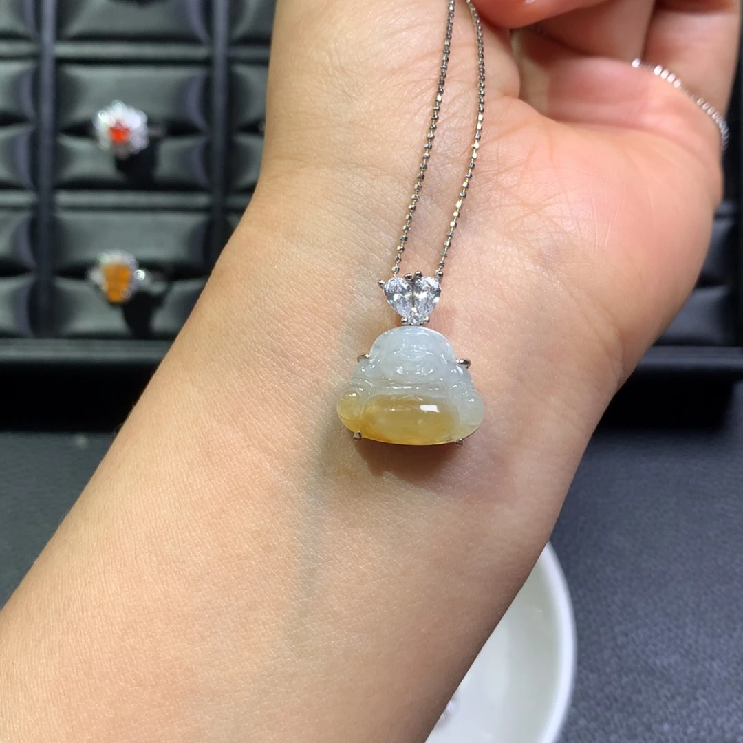 翡翠银S925镶嵌颈饰