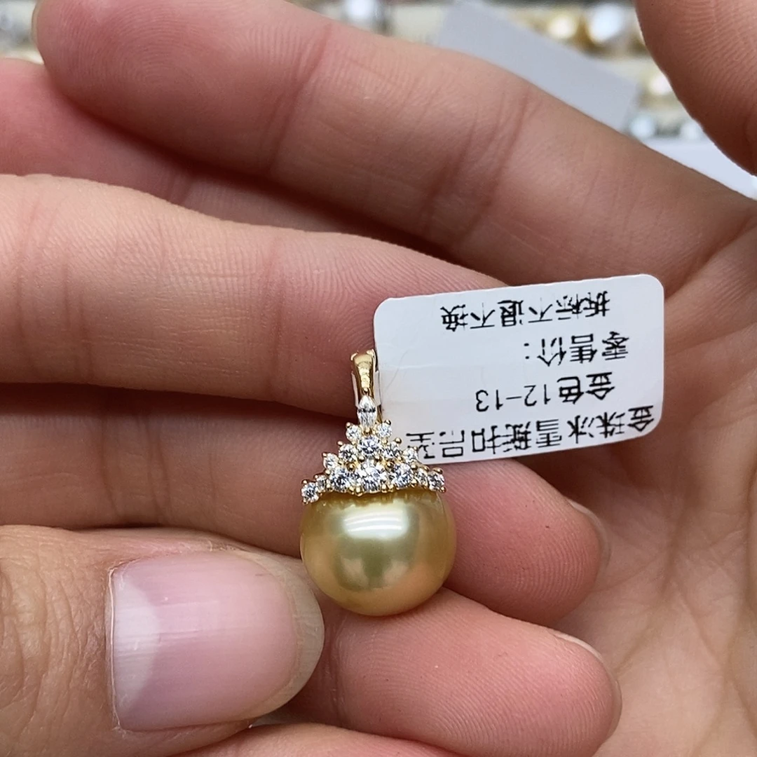 吊坠(不含链)银S925镶嵌海水珍珠@@D0054