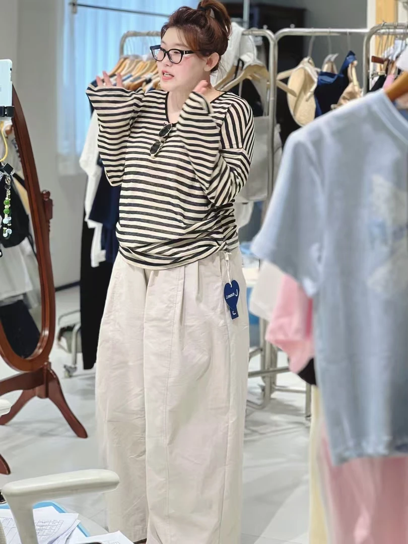 【art家】新款拼接直筒裤