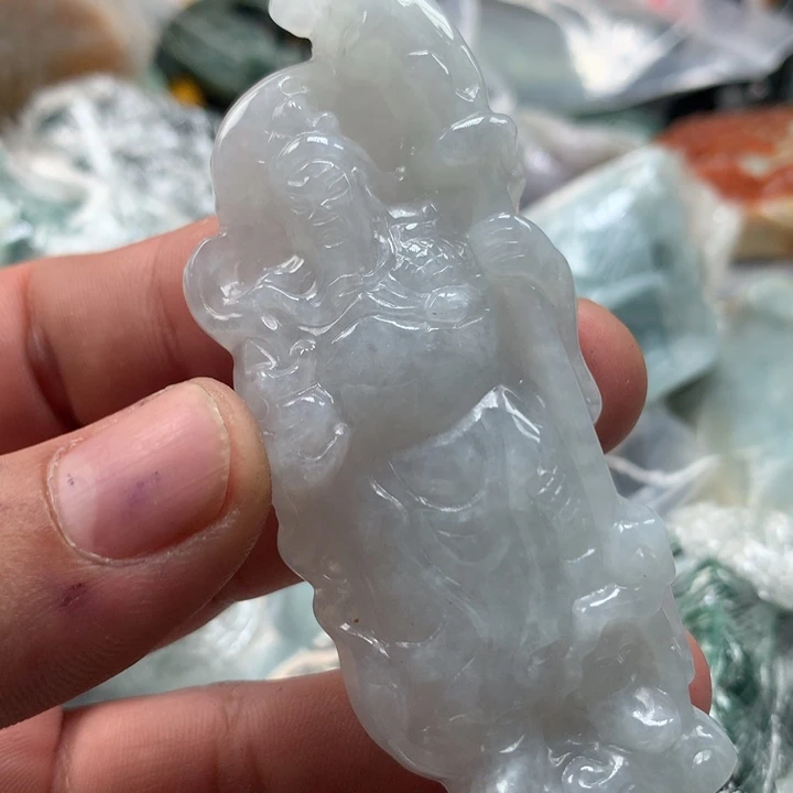 翡翠未镶嵌颈饰保真天然a货翡翠
