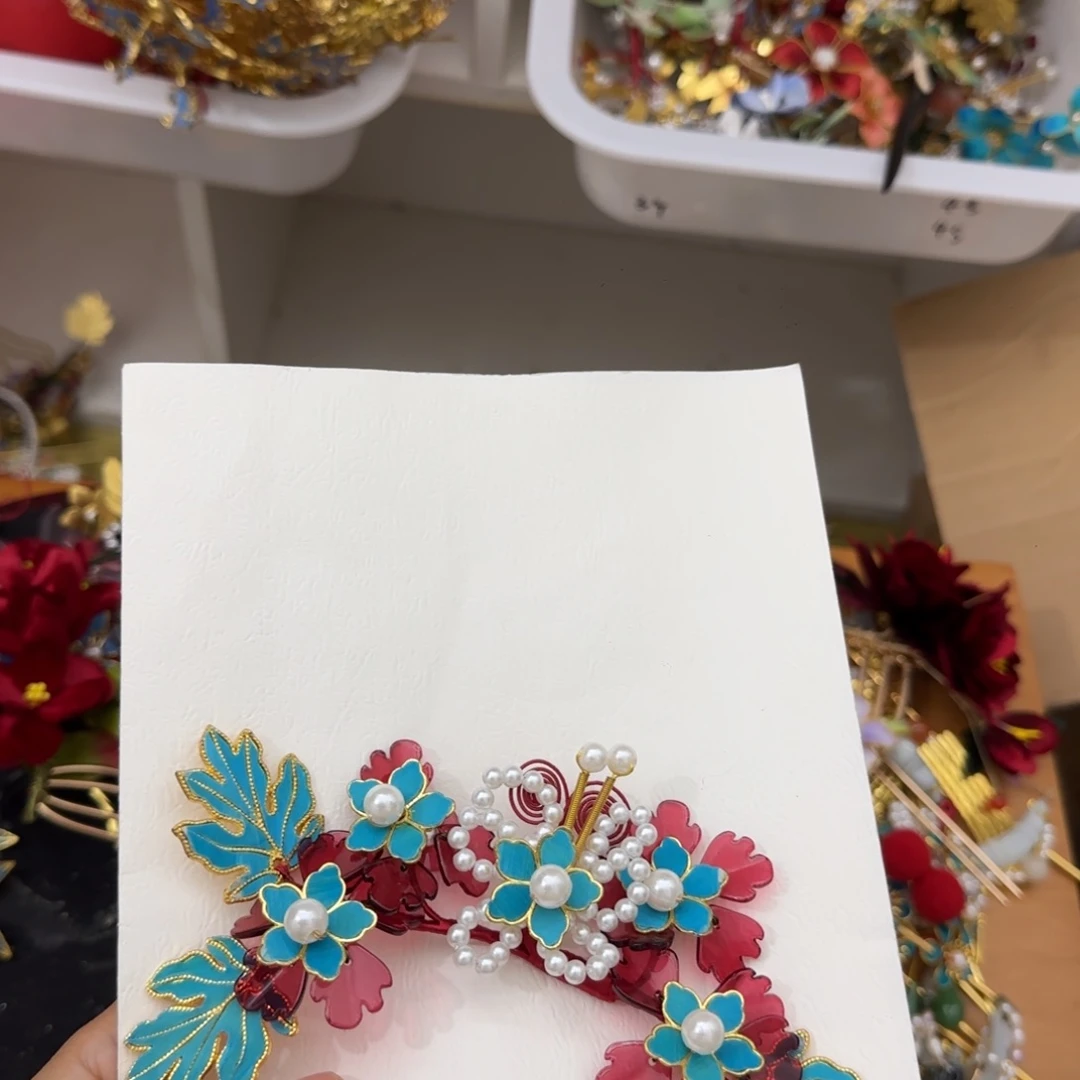 醋酸铁合金鹅毛仿点翠
