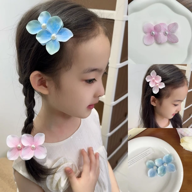 薄荷曼波~蝴蝶兰花朵发夹侧边花朵头花海边拍照度假发饰夹子头饰