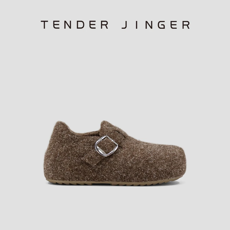 Tender Jinger2025新款羊粘毛加绒保暖毛毛鞋ZS1178