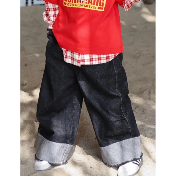 【现货】伟伟同款【重磅高定】2025春季新款高街牛仔裤WW0518