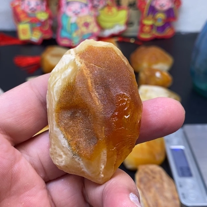 定制琥珀未镶嵌五*说天然蜜蜡原石加工不退不换