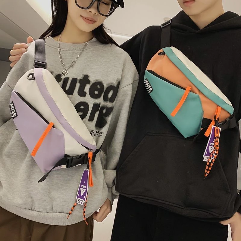 干活腰包男潮流时尚休闲高级感小众国潮运动单肩包百搭学生斜挎包