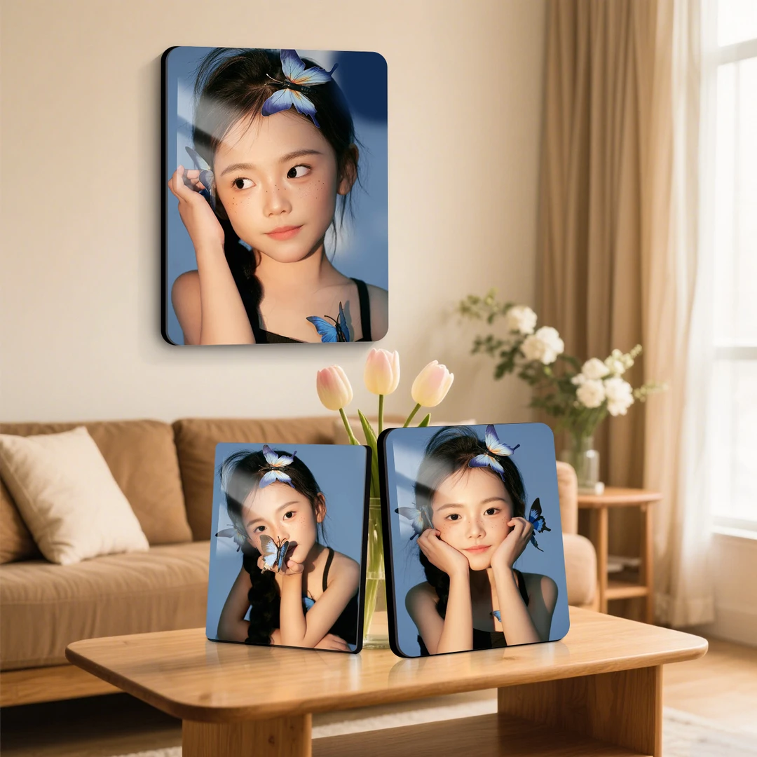 【16寸挂墙送12+10寸】来图定制相框照片水晶推荐生活照宝宝照摆件