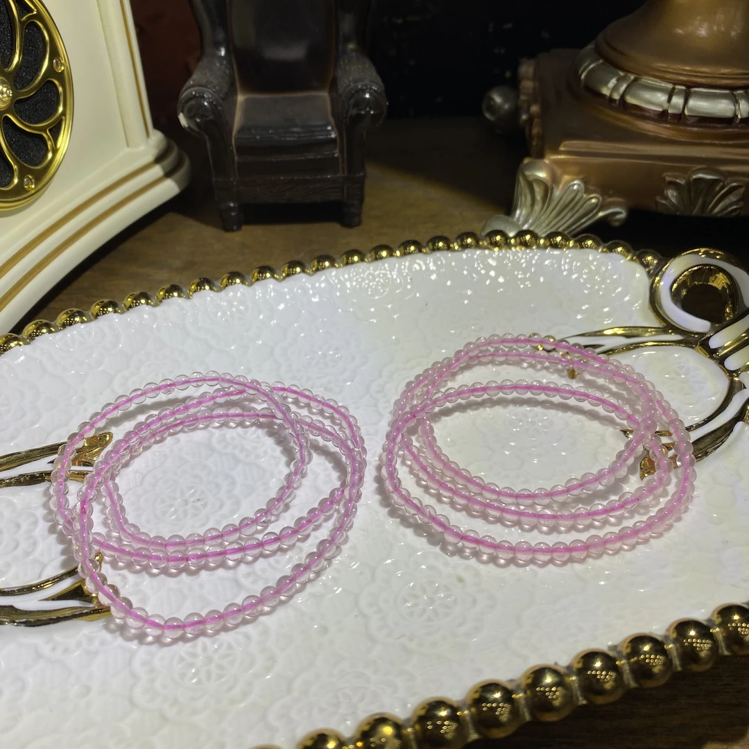 D195-天然老矿料星光粉水晶手串多圈-多样性发其一