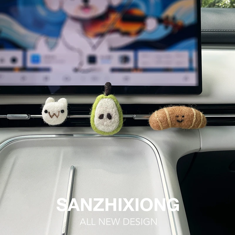 可爱卡通羊毛毡汽车香薰创意车载香氛车用香水车内饰品车用香薰女