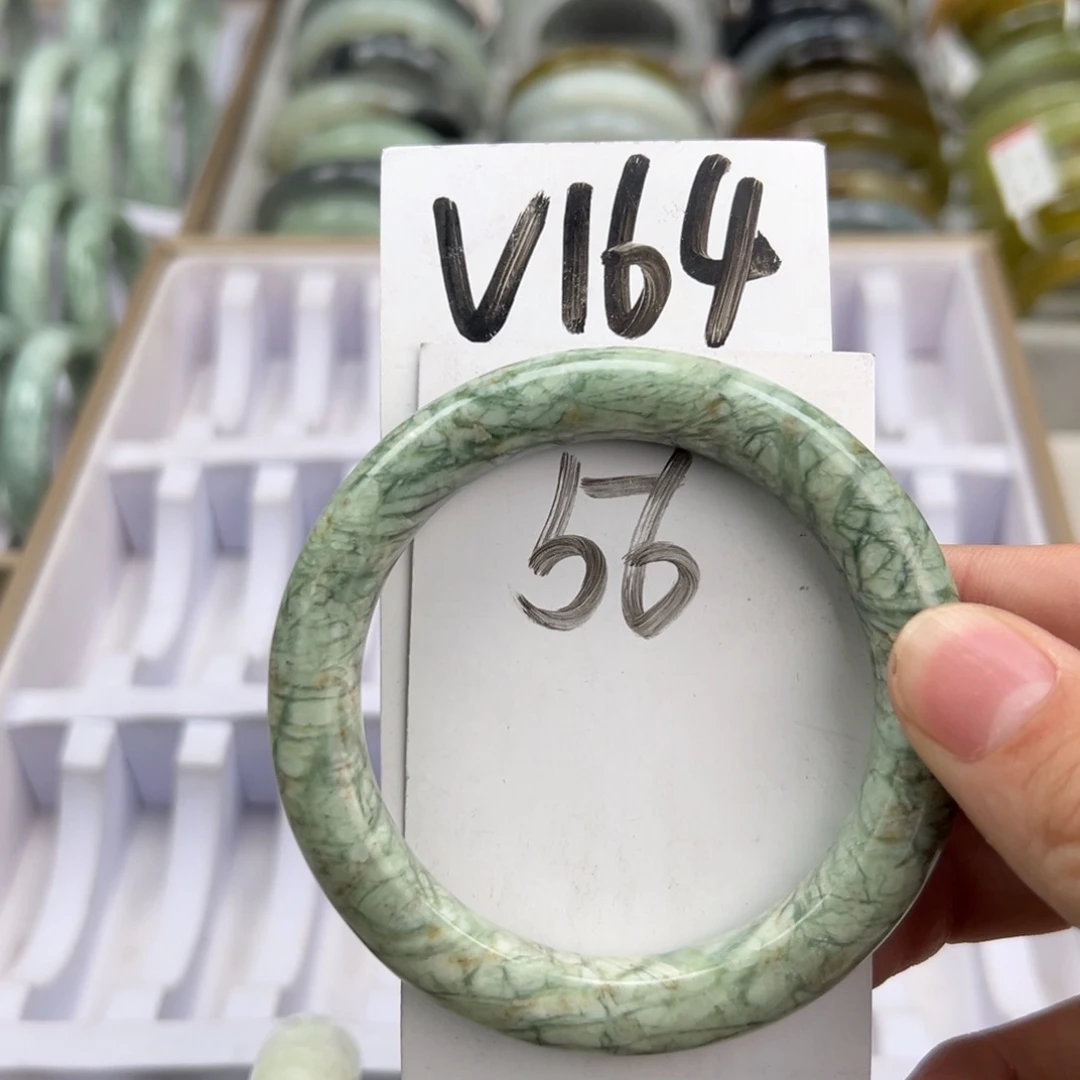 岫玉手镯未镶嵌天然岫玉微瑕