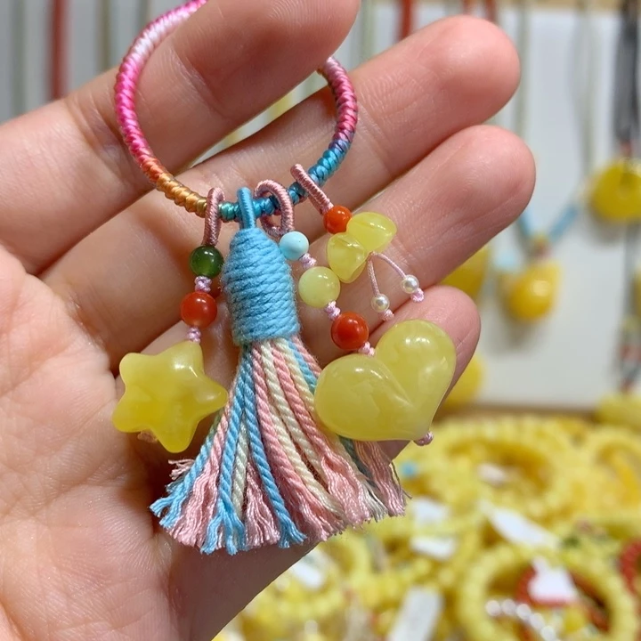 蜜蜡未镶嵌手链挂件