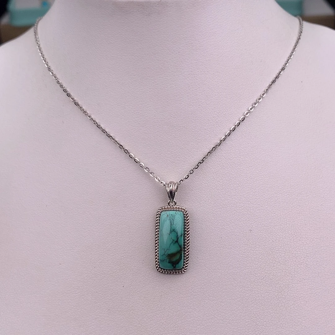 绿松石未镶嵌吊坠(赠链)