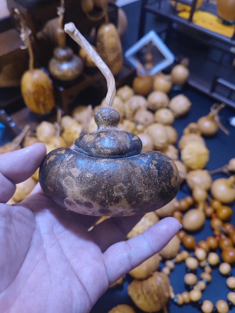 葫芦，花皮钱袋子葫芦，非常漂亮标准器型